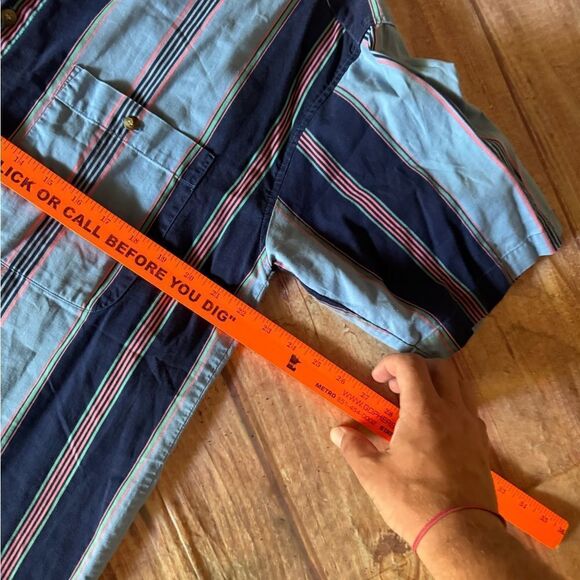 Vintage 90s Striped Button Up Shirt - Picture 5 of 6